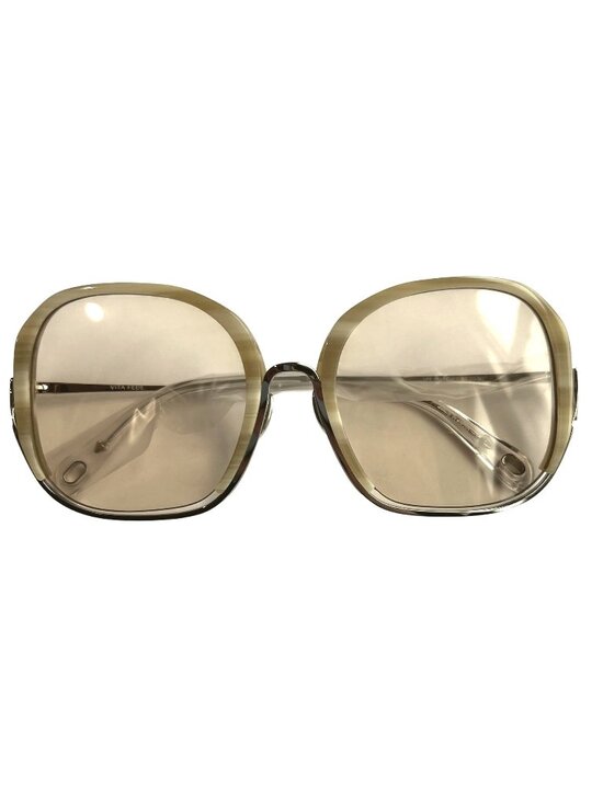 Vita Fede Bordeaux Sunglasses in Cream/Silver